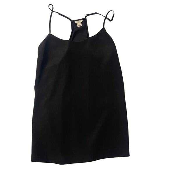 J. Crew Size 6 Black Lightweight Tank Layering Office Dressy Minimalist Blouse - Picture 1 of 3